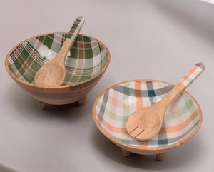 Bol en bois de manga, de couleur bleu, revêtu d'émail, Collection en bois - Product Image 5