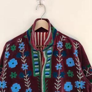 Indian Handmade Suzani Cotton <b>Jacket</b> Hand Embroidered <b>Short</b> <b>Jacket</b> Unisex Coat Handmade Suzani <b>Short</b> <b>Jacket</b> - Product Image 4