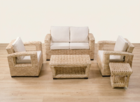 Ensemble de canapés de jardin en rotin synthétique moderne, résistant aux intempéries, en osier PE, mobilier d'extérieur pour patio, hôtel, complexe hôtelier, salon modulable