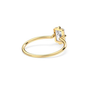 Anillo de compromiso de diamantes cultivados en laboratorio HPHT CVD de oro amarillo macizo de 14 quilates, precio mayorista REYES, para mujer, joyería fina de lujo. - Product Image 6