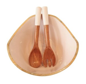 Bol de service en bois, vaisselle, ustensiles de cuisine, décoration intérieure, bol polyvalent en bois, bol en bois durable, artisanal - Product Image 5