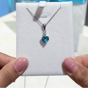 Hallmark Silver Minimal Blue Heart Pendant - Product Image 2