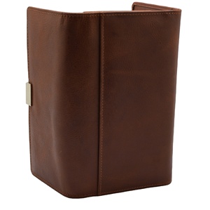Handmade Premium Quality Genuine Leather Women's <b>Wallet</b> Button Closure Polyester Lining Vintage <b>Trifold</b> RFID Blocking Long - Product Image 2