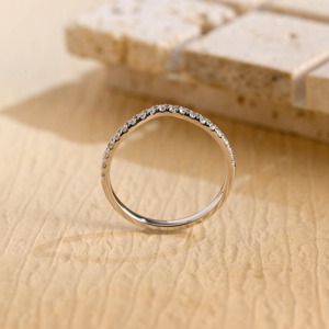 Afar Jewels IGI Certified 14K White Gold Lab Grown VVS1 Round Brilliant Cut Slim Band Eternity Engagement Wedding <b>Ring</b> <b>Resizable</b> - Product Image 3