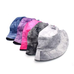 Chapeau Bob Unisexe Violet Tie-Dye, Casquette de Pêcheur Décontractée d'Été, Chapeau de Soleil à Bord Contrastant pour Adulte, Idéal pour l'Extérieur Printemps-Été - Product Image 6