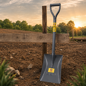 <b>SUN</b> Heavy Duty Square Mouth Steel Shovel with D Grip Handle for Construction Agriculture and Gardening - Product Image 6