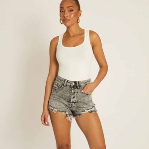 Shorts de Mezclilla Vintage de Cintura Media para Mujer, Verano, Alta Calidad, Fabricación OEM, Compradores de EE. UU., Suministro Global - Product Image 3