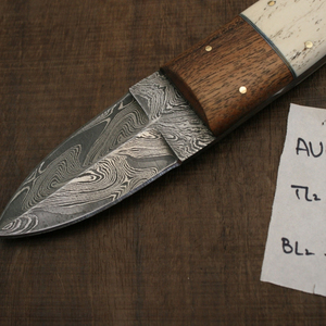 Cuchillo de Cocina Damasco Hecho a Mano, Cuchillo de Carnicero con Hoja de Acero de Alto Contenido de Carbono y Mango de Madera, Personalizado para Chef, para Cortar Carne y Cocinar al Aire Libre - Product Image 4
