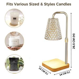 Luxury Candle Warmer Table <b>Lamp</b> <b>Adjustable</b> Height Candle Heater for Large and Small Candles Home Decor Housewarming Mother Day - Product Image 2
