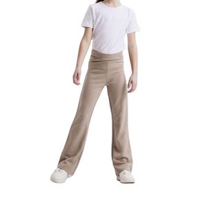 Pantalones de Corte Bootcut para Niñas, Cintura Elástica, Tejido a Cuadros, Suaves y Cómodos, Estilo Flare, para la Escuela y Uso Casual - Product Image 1