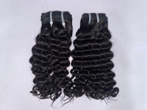 Extensiones de Cabello Liso Indio Virgen de la Mejor Calidad, 100% Cabello Humano, Suave, Grueso, Negro Natural, para la Fabricación de Pelucas, Disponible para la Venta - Product Image 1