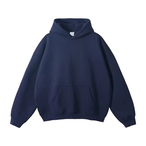 Sweat-shirt à capuche quart de zip oversize, effet vieilli, avec strass et logo personnalisé, basique, automne-hiver, fabricant OEM ODM de vêtements - Product Image 6