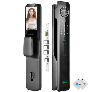 Luxe BZ2 Tuya Smart Wifi Serrure De Porte Interphone Vidéo Automatique D'empreintes Digitales Carte Clé D'accès pour Hôtel <span class=keywords><strong>Villa</strong></span> Appartement - Product Image 1