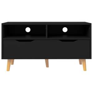 Mueble para TV de Madera Sintética Negra Mediana, Diseño Rectangular para Sala de Estar - Product Image 5
