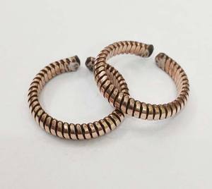 Anillos para Servilletas de Alambre de Cobre Puro Trenzado Estilo Americano, Unisex, Alivio para la Artritis, Salud de las Articulaciones, Acabado Antiguo, Duradero, 10g - Product Image 1