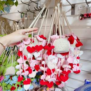 Flor de ganchillo hecha a mano, plantas en maceta, flores artificiales para siempre, regalo para un amigo, perfecto para decoraciones del hogar, OEM hecho en Vietnam - Product Image 2