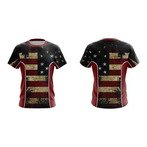 Último Modelo de Camiseta de Béisbol Personalizada de Alta Calidad, Manga Corta, Transpirable, Talla Grande, 100% Poliéster, Impresión Sublimada, MOQ Bajo - Product Image 4