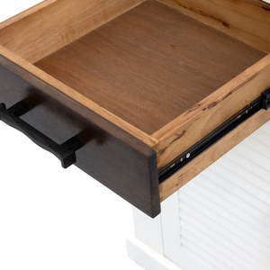 Islas de Cocina de Madera de Mango de Vietnam, Color Natural/Blanco/Negro, Almacenamiento Móvil, Diseño Moderno - Product Image 5