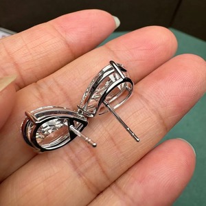 Pendientes Elegantes con Diamantes en Forma de Pera, Plata 925, Moissanita, Joyería Clásica de Compromiso para Mujer, a la Moda - Product Image 2