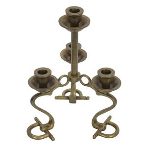 Décoration de mariage : Nouveau Candelabre Antique en Laiton, Style Mors de Cheval, Support de Bougie Métallique pour Centre de Table - Product Image 6