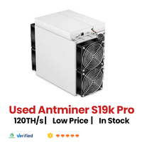 Mineur de Bitcoin d'occasion Bitmain Antminer S19K Pro 120T, machine de minage ASIC SHA-256 BTC d'occasion, en stock