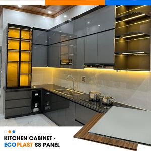 Panel interior moderno de plástico PVC con textura de madera, fábrica de muebles de Vietnam, colaboración para dormitorio para uso doméstico - Product Image 2