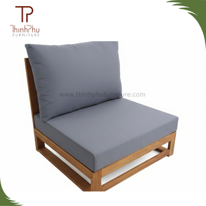 EDEN Ensemble de canapés de jardin contemporains en bois d'acacia, 6 pièces, écologiques, avec coussins imperméables, pliables, pour hôtels et villas - Product Image 4