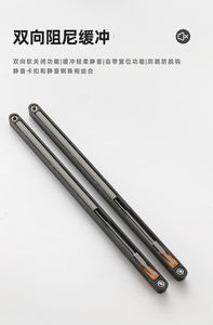 Quincaillerie pour porte coulissante invisible à double amortissement, sans rail, pour cadre bois-aluminium - Product Image 5