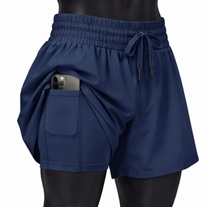 Custom Sublimation 2 In 1 Running Shorts Pink Phone Pocket Drawstring <b>Leisurewear</b> Casual Apparel Supplier Wholesale Manufacturer - Product Image 4
