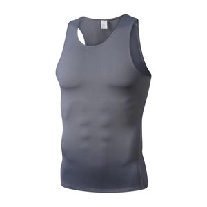 Chaleco de entrenamiento de secado rápido ajustado sin mangas para hombre, camiseta transpirable para baloncesto, correr, gimnasio, deportes de humedad, pulóver-G - Product Image 1