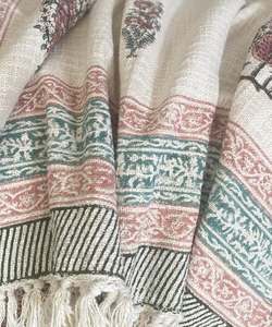 Manta de Algodón de Lujo Ecológica al por Mayor con Estampado a Mano, Tejido Súper Suave y Cálido para Todas las Estaciones, Ideal para el Hogar y la Sala de Estar - Product Image 4