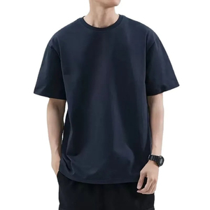 Camiseta Casual de Manga Corta para Hombre, Ultra Suave, Tejida, 100% Algodón, Corte Cuadrado, Tallas Grandes, Color Sólido, 190g, Camisetas Lisas - Product Image 6