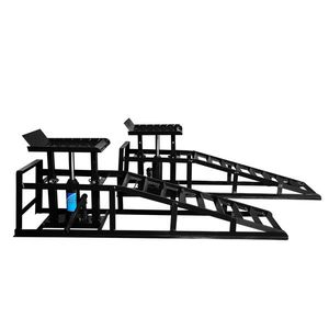 Pacco da 2 rampe per auto idrauliche nere elevatore alto 11000 libbre per Automotive martinetti basso profilo cambio olio supporto per Garage auto - Product Image 4