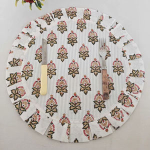 Modern Reversible Floral Hand Block Print Place Mats Reusable <b>Dining</b> <b>Table</b> Decor Disposable Banquet Home Wedding Kitchen - Product Image 1