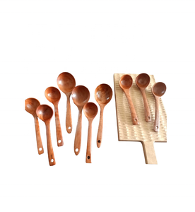 Cuchara de cocina de madera de acacia natural de larga duración, utensilio de cocina antiadherente ideal para mezclar en tazones, Vietnam - Product Image 6