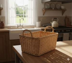 Cesta de Almacenamiento Rectangular Artesanal - Product Image 3