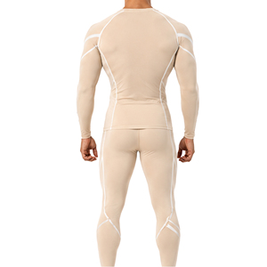 Conjunto Deportivo de Compresión para Hombre, Transpirable, que Absorbe la Humedad, Camiseta de Manga Larga y Leggings para Gimnasio, Correr, Fitness, Entrenamiento Deportivo - Product Image 5