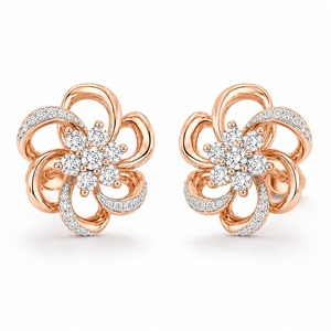 Pendientes de Oro Blanco con Diamantes en Forma de Pera, Joyería de Boda para Mujer, Engaste de Bisel, Estilo Clásico - Product Image 1