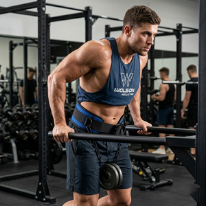 Comfortable Dip <b>Belt</b> with Strong Steel <b>Chain</b> for Muscle Building Strength and Resistance Training For Unisex <b>Belt</b>. - Product Image 5