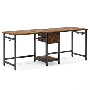 Scrivania da Ufficio Multifunzionale per Due Persone con Spazio di Archiviazione per Studio o Uso Domestico - Product Image 6