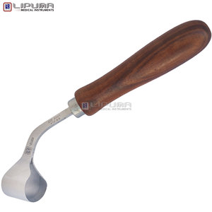 Cuchillo de Herrador Suizo de Doble Filo de 7 Pulgadas, Hoja Curva, Mango Redondo de Madera, para Mano Derecha, Herramienta Multiusos para Ganado - Product Image 4