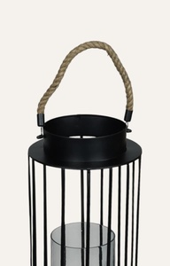 Faroles de Metal Negros Decorativos para Interiores y Exteriores, para Bodas, Hogar, Hotel, Restaurante, Portavelas Hecho a Mano de Alta Calidad - Product Image 5