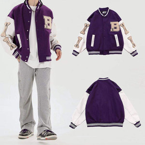 Nueva Chaqueta Casual Bordada Personalizada para Mujer, Chaqueta Varsity Ligera de Lana Personalizada para Dama - Product Image 1