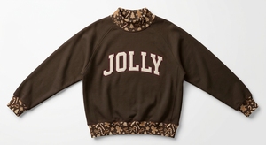 Holiday Society Women's <b>Maroon</b> Knitted Sweatshirt Stand Collar Full Sleeve Printed Letter Design Winter Casual <b>Top</b> - Product Image 3