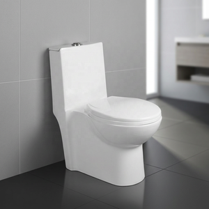 Inodoro de cerámica de una pieza Vistaar Luxury con sistema de descarga por arrastre para proyectos de baños en edificios comerciales - Product Image 1