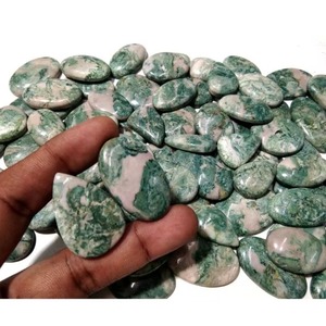 Piedra Preciosa Natural Verde Mariposite al por Mayor, Cuarzo Mica Cromado Pulido en Cabujón - Product Image 4