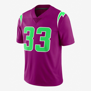 Camiseta de Fútbol Americano Verde con Cuello en V, Manga Corta, Malla Transpirable de Secado Rápido, 100% Poliéster, Estampado 3D por Transferencia de Calor - Product Image 4