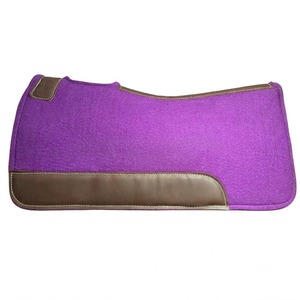 Premium Extra Soft Wool Smooth Contoured Saddle Pad Horse Riding Customize Dressage Jumping Equine Care <b>Cow</b> Leather Felt pad - Product Image 3