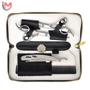 Kit de Peluquería Profesional: Tijeras de Corte de Pelo Rectas de Acero Inoxidable para Diestros, Ligeras, 32 Dientes, Punta Afilada, Mango de Acero, OEM - Product Image 5