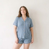 Pyjama Grande Taille en Soie Glacée Modale, Ensemble Short et Haut à Manches Courtes, Vêtements de Nuit Personnalisés pour Femme, Tenue d'Intérieur Ample et Décontractée Rafraîchissante